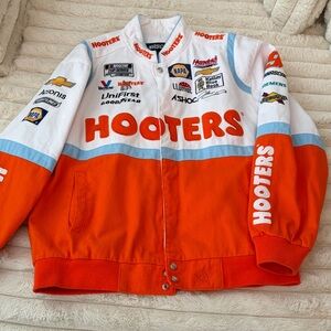 Nascar Jacket with Black and White Design